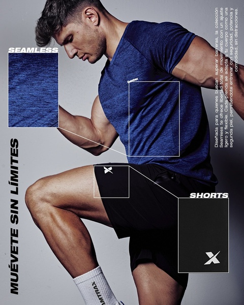athletic wear, workout clothes, activewear set, gym clothes, sports apparel, fitness wear, exercise clothing, product launch, minimalist, bold, blue, neutral, black